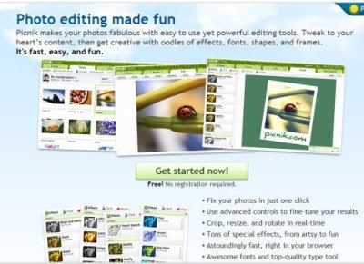 Picnik lets you create and edit images