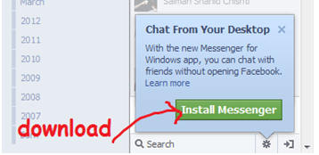 Facebook desktop messenger tool