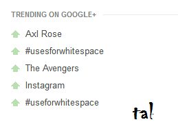Google plus trending topic tag