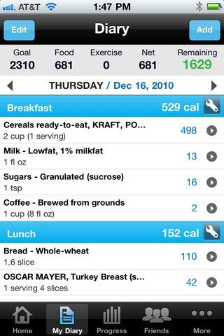 Calorie Counter & Diet Tracker by MyFitnessPal