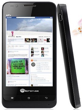 Micromax A73 is a great phone listed among 2012 Dual sim android phones