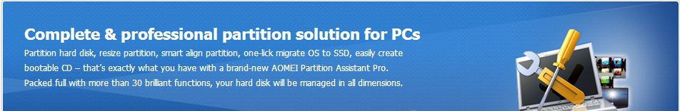 AOMEI Technology disk partition manager