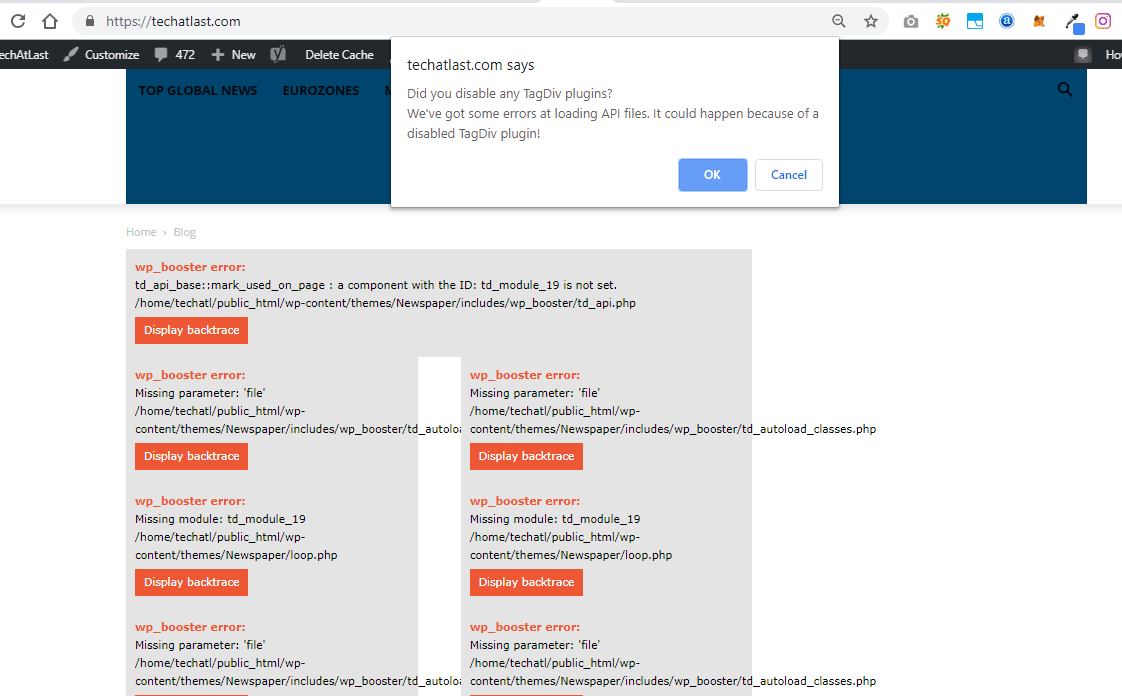 My website has crashed because of this HEADER issue.