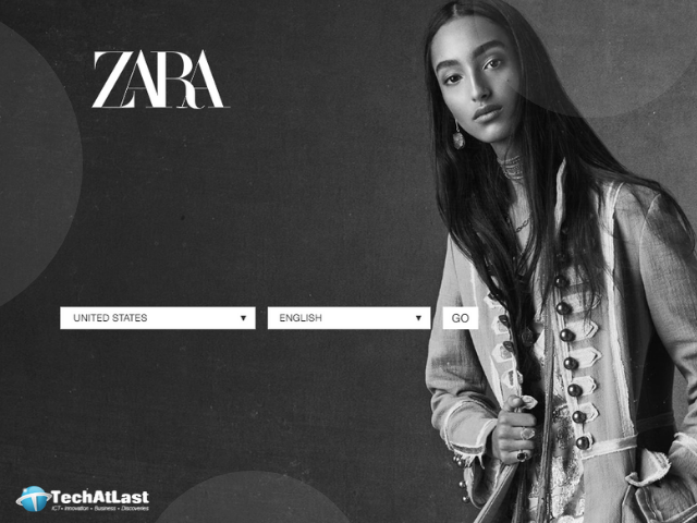 ZARA online shopping portal